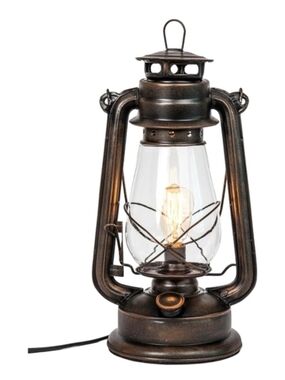 Muskoka Vintage-Style Copper Brown Lantern Table Lamp - Home Accents
